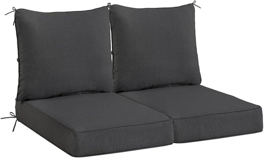 Sundale Outdoor Olefin Deep Seat Cushion Set of 2, Patio Chair Cushion and by SundaleOutdoor