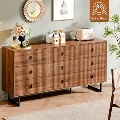 chrangmay modern chest of drawers with 9 drawers,deep, view 9