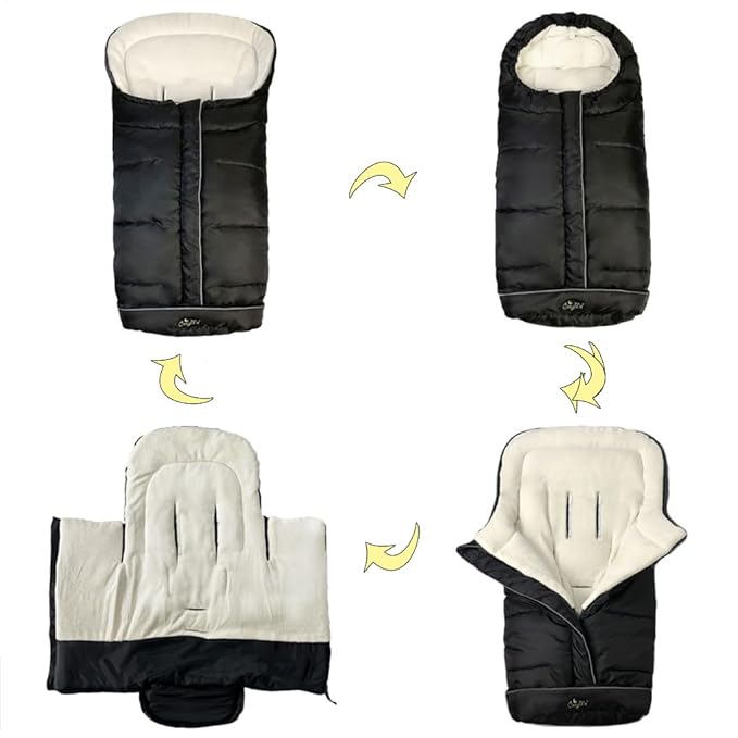 CozyMe Winter Stroller Blanket Evolution, Stroller Footmuff, 3-in-1 Waterproof - Image 3