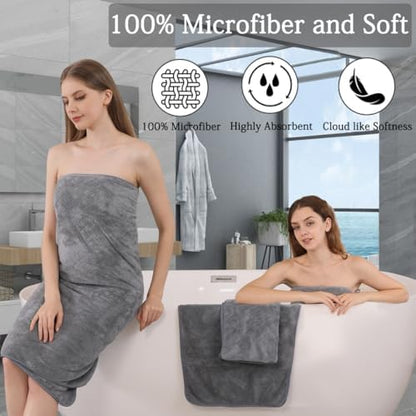 hailea luxury bath towels set - 12 piece shown in use