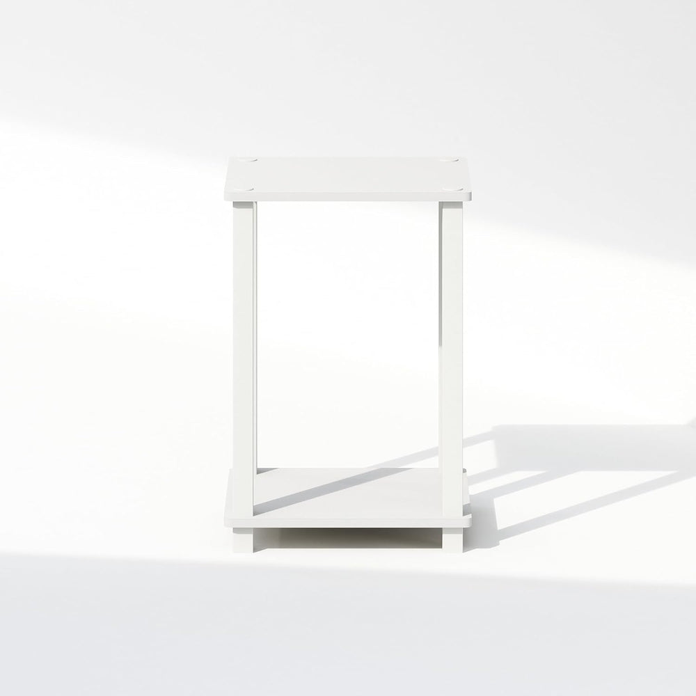 Furinno Simplistic Toolless 2-Tier Compact Night Stand, White