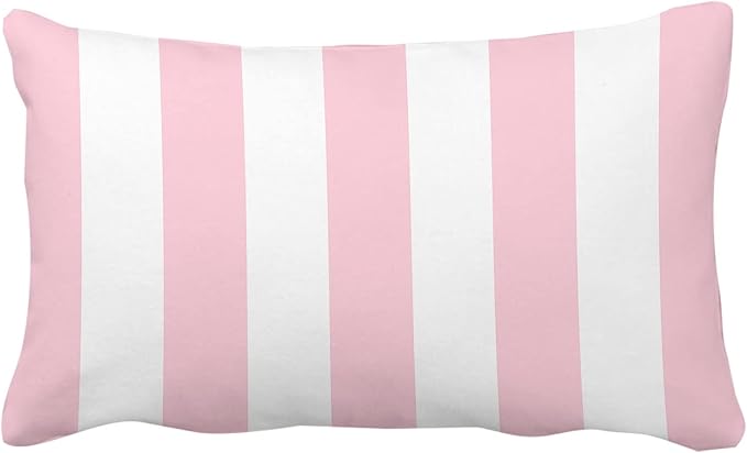 Leaveland Pink and White Stripe Set of 2 12x20 Inch Cotton Polyester Throw - Image 3