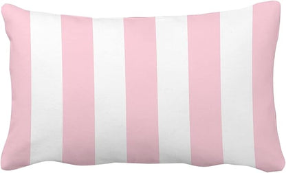 Leaveland Pink and White Stripe Set of 2 12x20 Inch Cotton Polyester Throw - Image 3