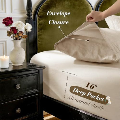 sonoro kate 100% french linen king size sheets, package contents