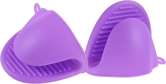 2 Pairs Mini Oven Gloves Silicone Heat Resistant Cooking Pinch Mitts Potholder - Image 3