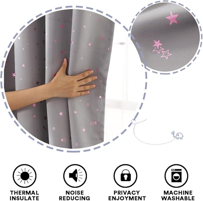 PrinceDeco Blackout Kids Curtains - Image 6