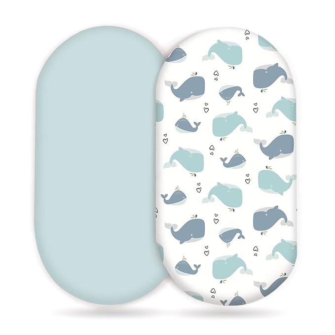 Stretchy Ultra Soft Fitted Bassinet Sheet Set 2 Pack, Universal Fit by BUYNOW