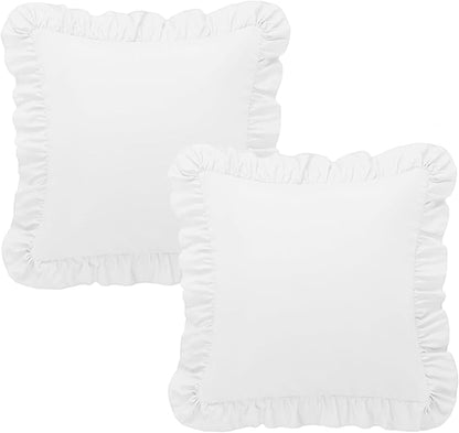 KKJIAF Ruffle Pillow Cases 24x24 Inches, Microfiber Wrinkle Resistant Pillow - Image 8