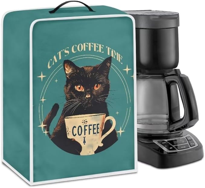 Mumeson Cat Coffee Cup Coffee Maker Cover, Stain & Dust Resistant, Home Kitchen by Mumeson
