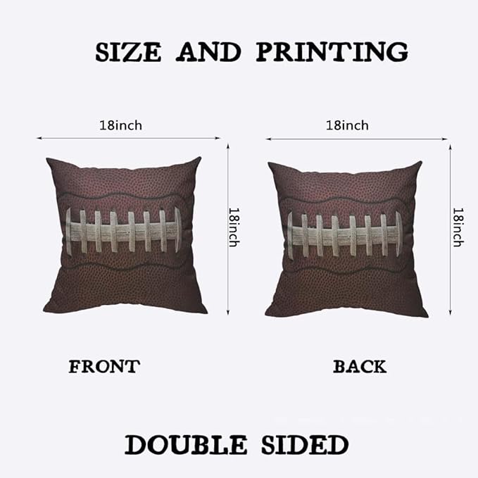 TKS MITLAN American Football Throw Pillow Case Cushion Cover Laces Detail - Image 2