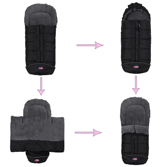 German Designed Universal Stroller Bunting Bag, 5 Way Zippers Style - Image 6