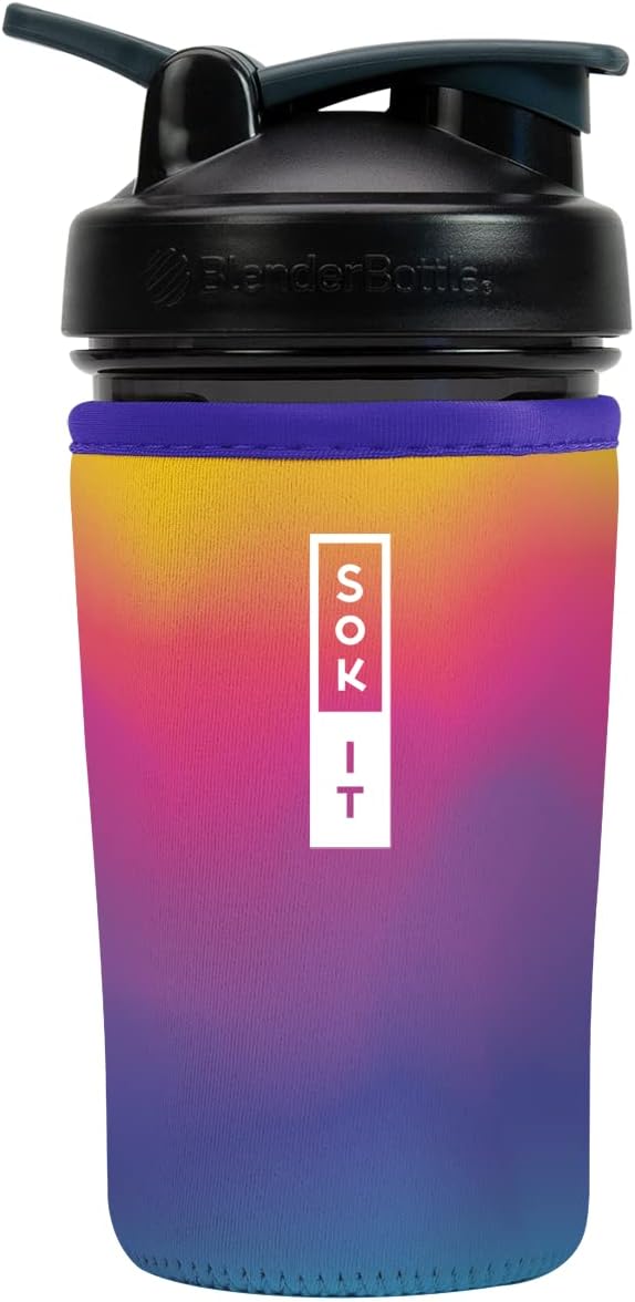 Sok It BotlSok Protein Blender Shaker Bottle Sleeve Insulated Neoprene Cover by SokIt