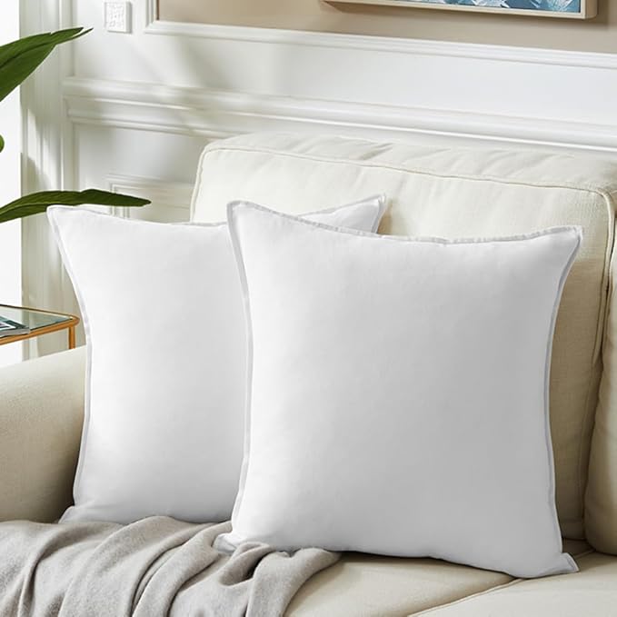 Fancy Homi 22x22 Pillow Covers, Super Soft Faux Suede Square Solid Cushion Cover by Fancy+Homi