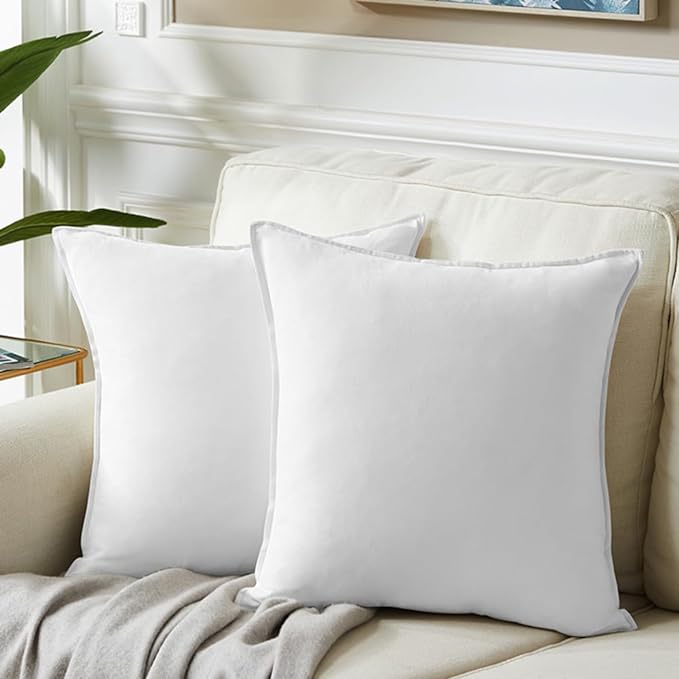 Fancy Homi 24x24 Pillow Covers, Super Soft Faux Suede Square Solid Cushion Cover by Fancy+Homi