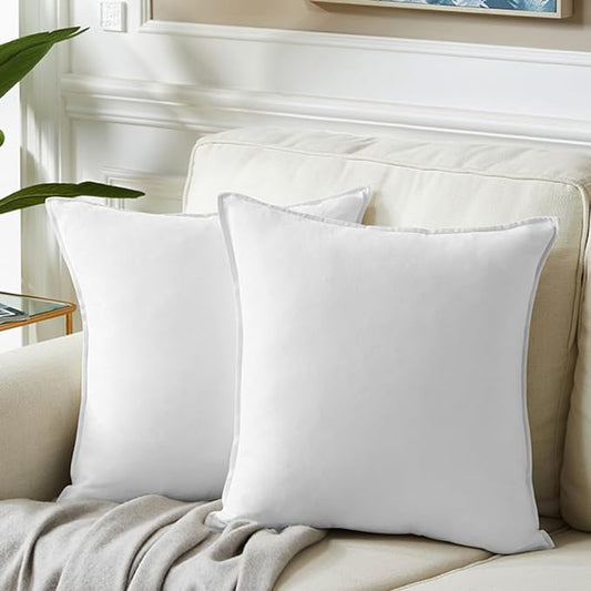 Fancy Homi 24x24 Pillow Covers, Super Soft Faux Suede Square Solid Cushion Cover by Fancy+Homi