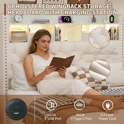 queen size bed frame with 3 storage drawers, close-up detail