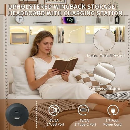 queen size bed frame with 3 storage drawers, close-up detail