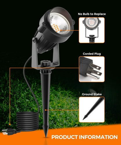 L LOHAS LED Halloween Lights Outdoor, Orange and Purple Spotlight 5W