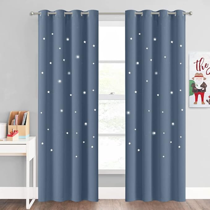 NICETOWN Stone Blue Nursery Curtains by NICETOWN