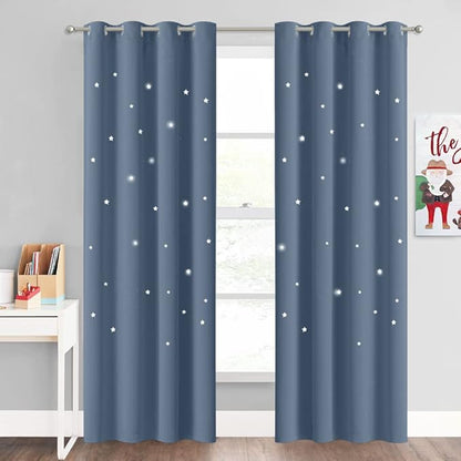 NICETOWN Stone Blue Nursery Curtains by NICETOWN