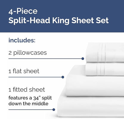 Split Head King Sheets Set – Top Split King Sheets - Image 2