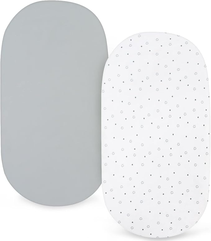 Bassinet Fitted Sheets Fit for UPPAbaby, Chicco LullaGo Anywhere Bassinet and - Image 2