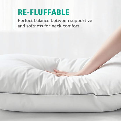 APSMILE Organic Feather Down Pillows Set of 2, Standard Size Bed Pillows - Image 7