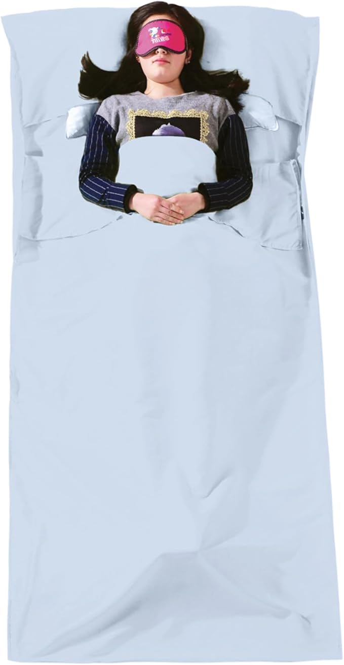 TRIWONDER Sleeping Bag Liner Cotton Camping Travel Sheet Sleep Sack Adult by TRIWONDER