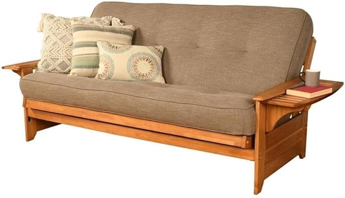 BOWERY HILL Full-Size Linen Fabric Futon in Stone Gray-Frame Not Included by BOWERYHILL