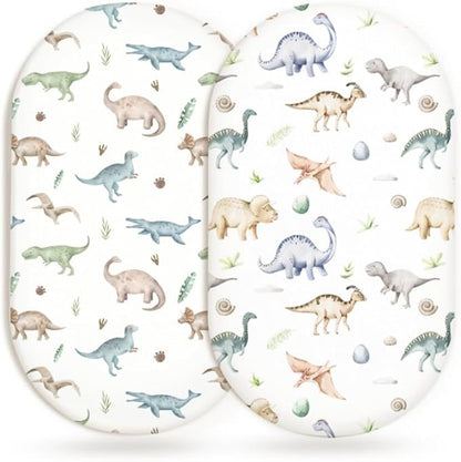 Bassinet Sheets for Baby Girls Boys 2 Pack, Fitted Baby Mattress Sheet for by Home