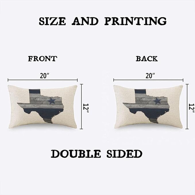 TKS MITLAN Texas State Throw Pillow Case Cushion Cover America Shape Map Gray - Image 4
