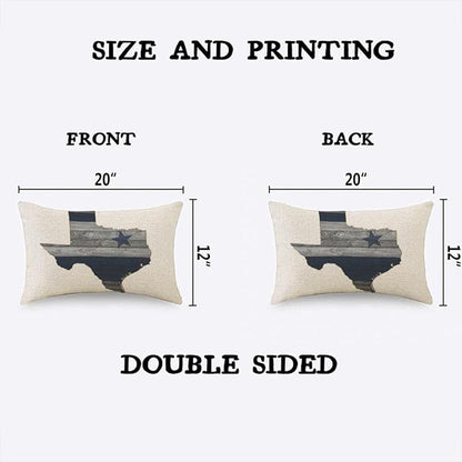 TKS MITLAN Texas State Throw Pillow Case Cushion Cover America Shape Map Gray - Image 4