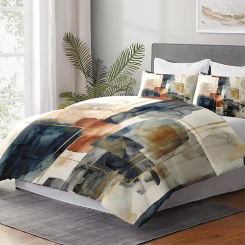 wecozy full comforter set, 3 pieces navy blue, side view