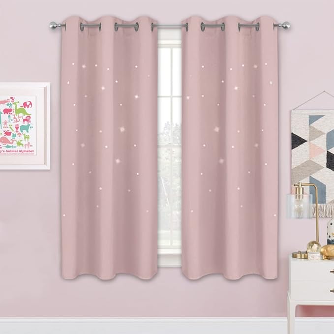 NICETOWN Kids Curtains for Bedroom Thermal Insulated Silver Twinkle Star by NICETOWN