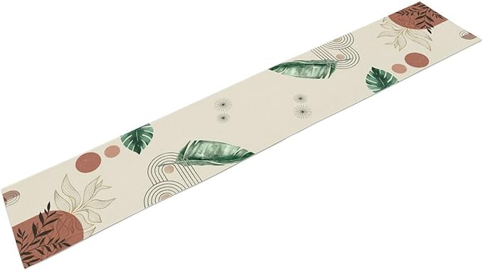 Mid-Century Boho Leaves Table Runner - Image 6