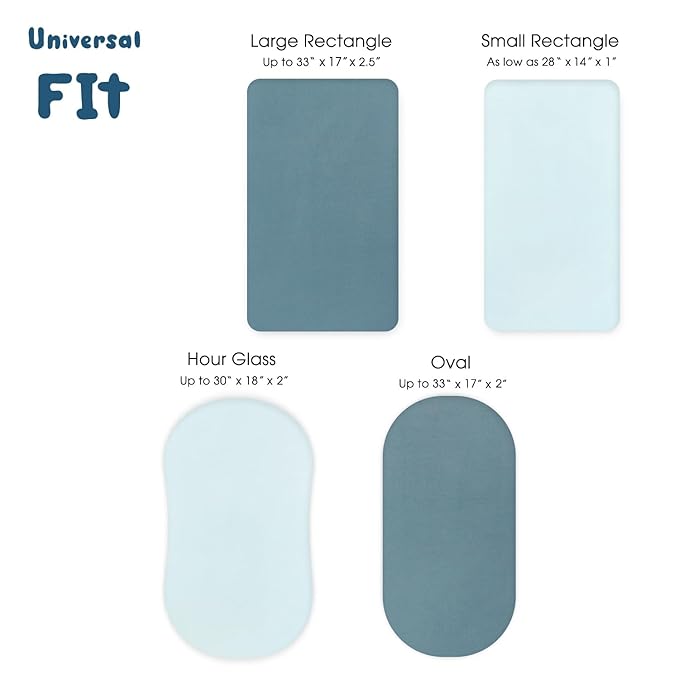 GRSSDER Stretchy Ultra Soft Fitted Bassinet Sheet 2 Pack, Universal Fit - Image 4