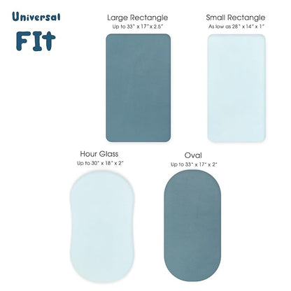 GRSSDER Stretchy Ultra Soft Fitted Bassinet Sheet 3 Pack, Universal Fit - Image 5