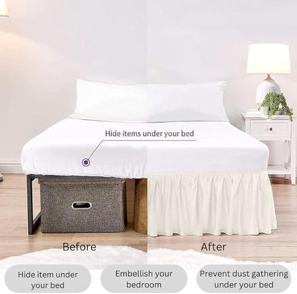 Ruffle Bed Skirt with Split Corners, Microfiber Dust Ruffled - Image 5