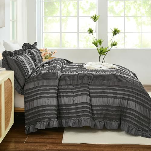 wongs bedding king size comforter,dark grey boho comforter showing dimensions
