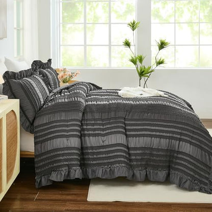 wongs bedding king size comforter,dark grey boho comforter showing dimensions