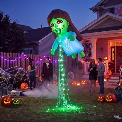 Giant Blue 12.8 FT Halloween Inflatables Floating Ghost Doll Yard Decor