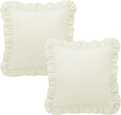 KKJIAF Ruffle Pillow Cases 26x26 Inches, Microfiber Wrinkle Resistant Pillow - Image 8