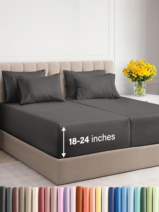 Extra Deep Split King Sheet Set by CGKUnlimited