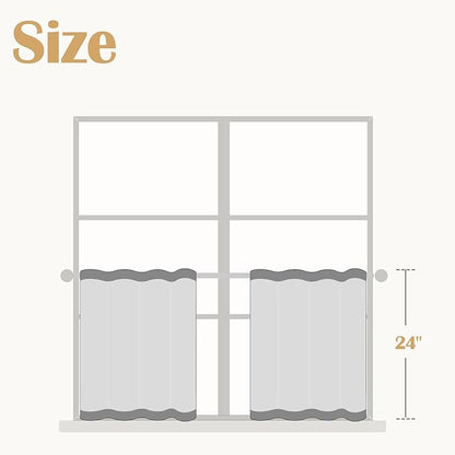 jinchan Half Window Curtains Small Drapes - Image 6