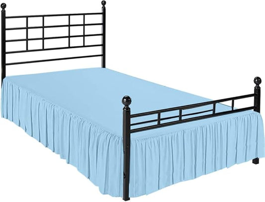 Ruffle Bed Skirt with Split Corners, Microfiber Dust Ruffled by Non-StickyCotton