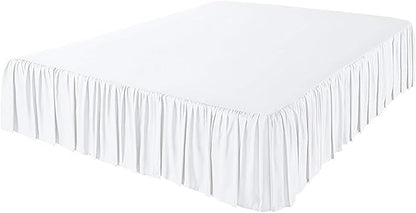 KRISHNA Ruffled Bed Skirt with Split Corners Twin, 100% Microfiber Hotel Quality - Image 2