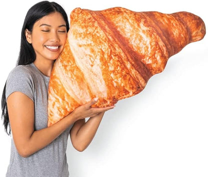 33" 3D Flaky Croissant Throw Pillow by MuchComfort