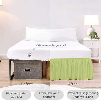 Ruffle Bed Skirt with Split Corners, Microfiber Dust Ruffled - Image 5
