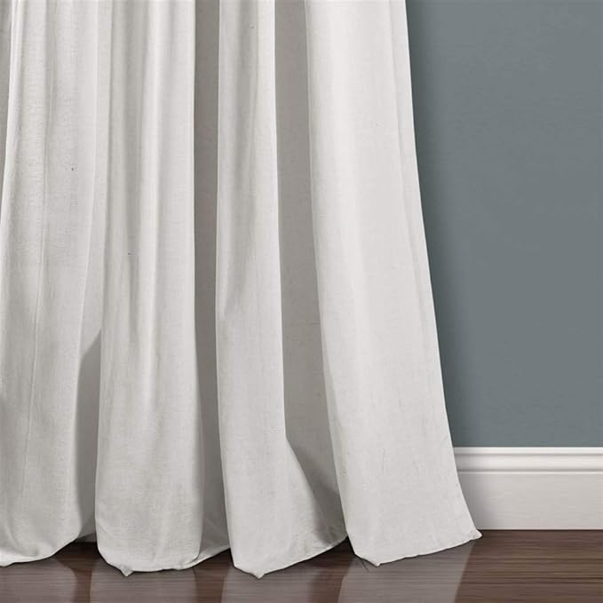 Lush Decor Linen Button Window Curtain Panel, Bedroom & Dining Room - Image 4