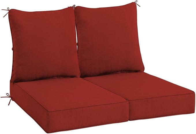 Sundale Outdoor Olefin Deep Seat Cushion Set of 2, Patio Chair Cushion and by SundaleOutdoor